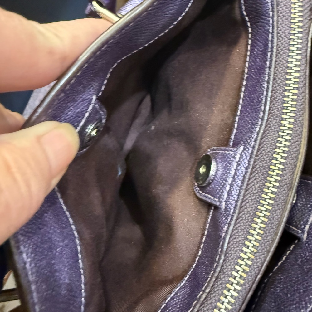 Coach Metallic Purple Crossbody Bag - Picture 9 of 12